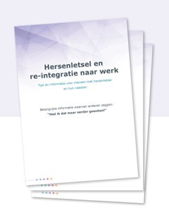 De handige brochure ‘Hersenletsel en re-integratie naar werk’ onder de aandacht van bedrijfsartsen