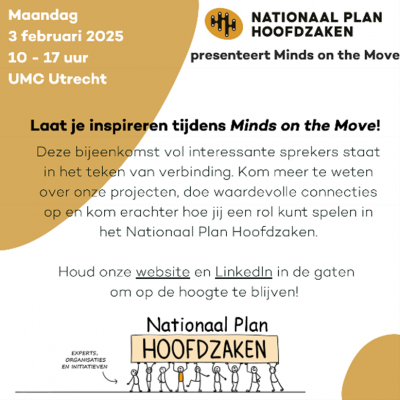 Save the date! ‘Minds on the Move’ door Nationaal Plan Hoofdzaken in Utrecht op 3 februari 2025