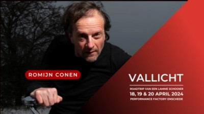 Romijn Conen speelt ‘Vallicht, roadtrip van een Lamme Schooier’: 18, 19 en 20 april 2024 in Enschede