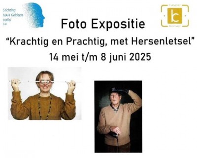 Fraaie foto-expositie 'Krachtig en prachtig, met hersenletsel' tot en met 8 juni 2025 in Cultura Ede