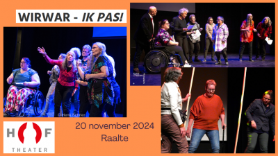 Ervaar het indrukwekkende ‘Ik Pas!’ van Theater WirWar, 20 november 2024 in het HOFtheater in Raalte