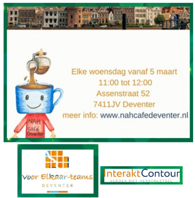 Ook in Deventer naar het ‘NAH café’ vanaf 5 maart 2025