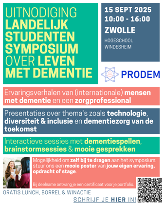Landelijk studenten symposium ‘Leven met Dementie’ op 15 september 2025 in Zwolle