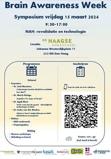 Den Haag op 14 maart 2024 Symposium:  ‘NAH revalidatie en technologie’ 