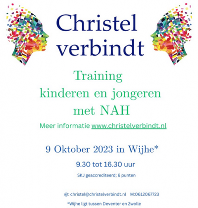 Training ‘NAH bij kinderen en jongeren’ door Christel Opstal op 9 oktober 2023 in Wijhe